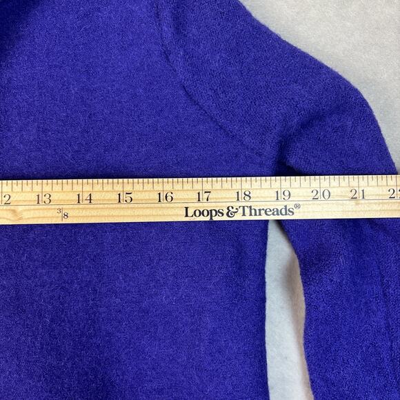 Beyond Threads Cardigan Womens L Alpaca Wool Purple Open Front Lagenlook Classy - Picture 7 of 10
